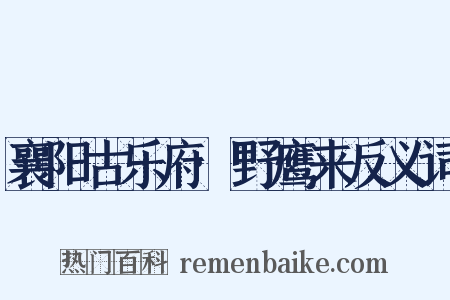 襄阳古乐府·野鹰来反义词是什么意思的图片
